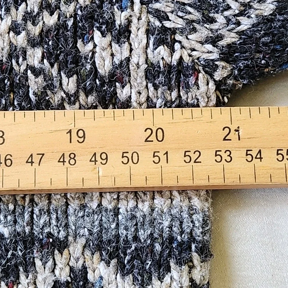 St. John's Bay Blue and Cream Patterned Cardigan - Picture 6 of 7
